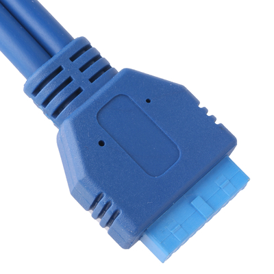 UL2725 28AWG*1P 1P+2C*24AWG Cable USB 3.0 20P Connnector 45P Blue PVC